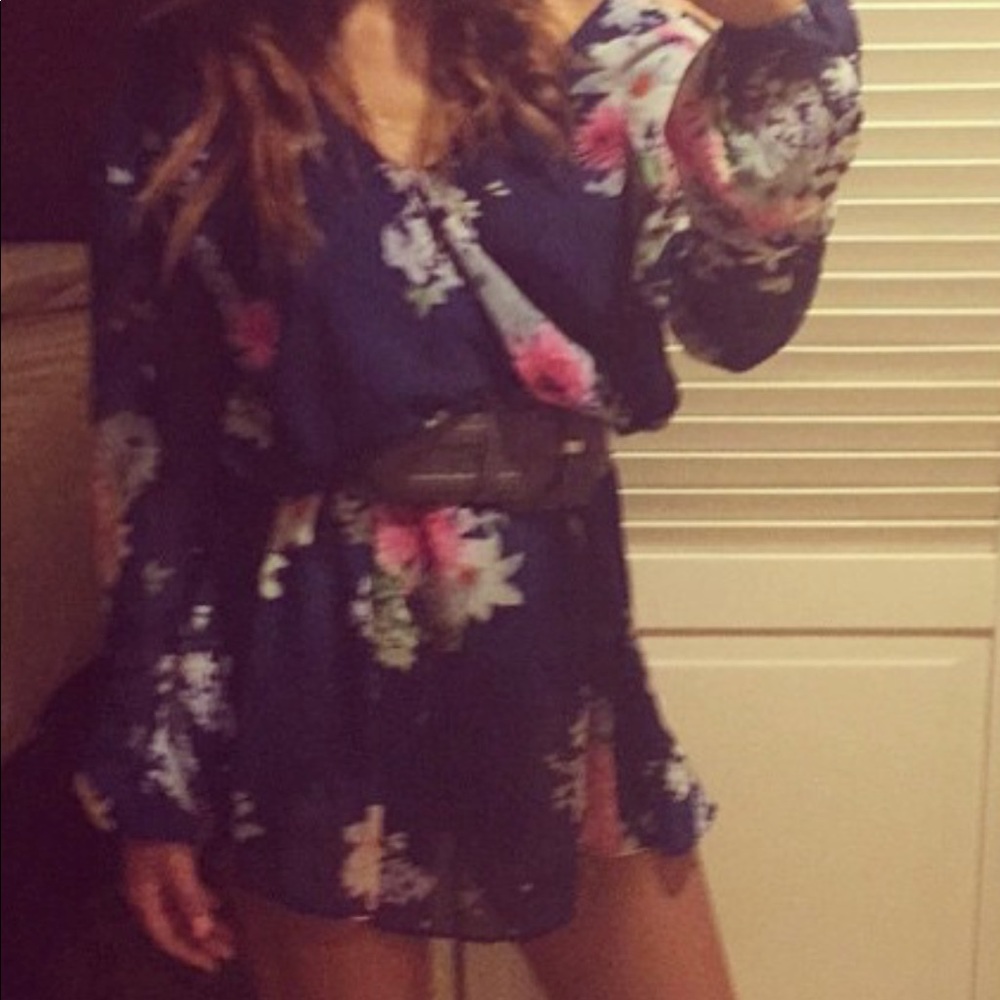 Lulus low back floral dress